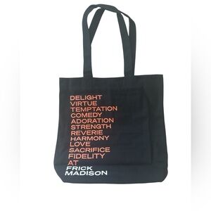 NEW Frick Madison Museum canvas tote bag 15x14x5